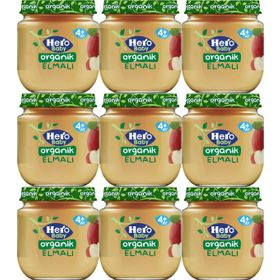 Hero Baby 9x120 gr Organik Elmalı Kavanoz Maması