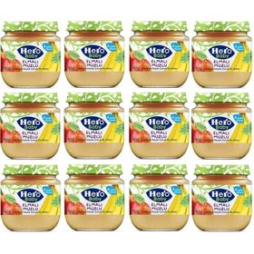 Hero Baby Elmalı Muzlu 125 gr x 12 Adet Kavanoz Maması