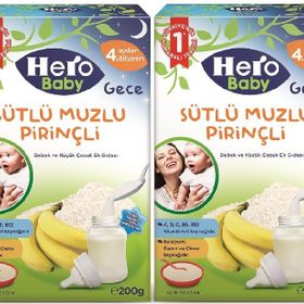Hero Baby Gece Sütlü Muzlu Pirinçli 2x200 gr Ek Gıda