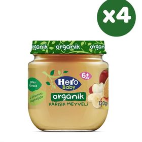 Hero Baby Karışık Meyveli 4x120 gr Kavanoz Maması