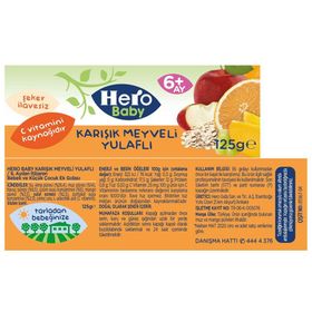 Hero Baby Karışık Meyveli Yulaflı 6x125 gr Kavanoz Maması