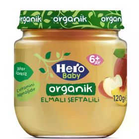 Hero Baby Organik 120 g Elma-Şeftali Püresi