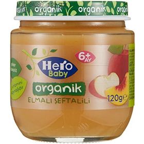 Hero Baby Organik Elmalı Şeftalili 120 gr Kavanoz Maması