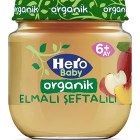 Hero Baby Organik Elmalı Şeftalili 120 gr Kavanoz Maması