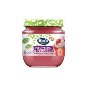 Hero Baby Prebiyotik Çilekli Yoğurtlu 120 gr Kavanoz Maması