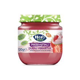 Hero Baby Prebiyotik Çilekli Yoğurtlu 120 gr Kavanoz Maması