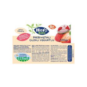 Hero Baby Prebiyotikli Çilekli Yoğurtlu 120 gr Bebek Maması
