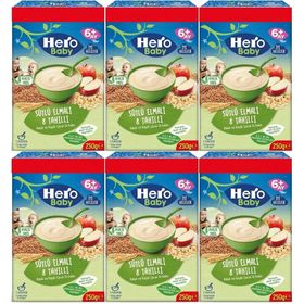 Hero Baby Sütlü Elmalı 8 Tahıllı 6x250 gr Kaşık Maması