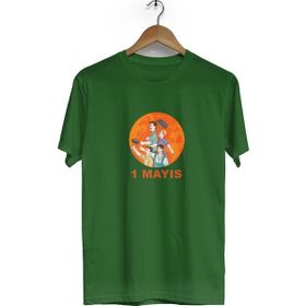 Hero Tasarım BLL1005 Haki 1 Mayıs Bisiklet Yaka Kısa Kollu Erkek T-shirt