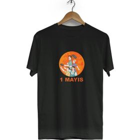Hero Tasarım BLL1005 Siyah 1 Mayıs Bisiklet Yaka Kısa Kollu Erkek T-shirt