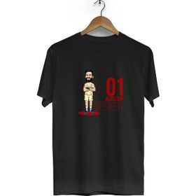 Hero Tasarım BLL1208 Alisson Becker Siyah Bisiklet Yaka Kısa Kollu Unisex T-shirt