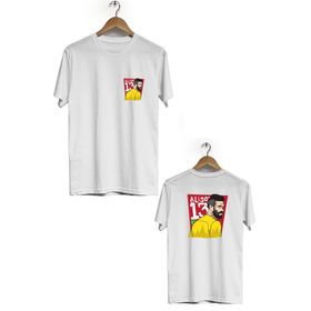 Hero Tasarım BLL1212 Alison Beyaz Bisiklet Yaka Kısa Kollu Unisex T-shirt