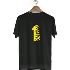 Hero Tasarım BLL1415 Siyah 1 Mayıs Bisiklet Yaka Kısa Kollu Erkek T-shirt