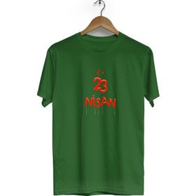 Hero Tasarım BLL1419 23 Nisan Bisiklet Yaka Kısa Kollu Haki T-shirt