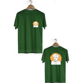 Hero Tasarım BLL1442 Haki Ön Arka Baskılı Erkek T-shirt