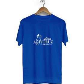 Hero Tasarım BLL1514 10 Kasım Bisiklet Yaka Kısa Kollu Lacivert T-shirt