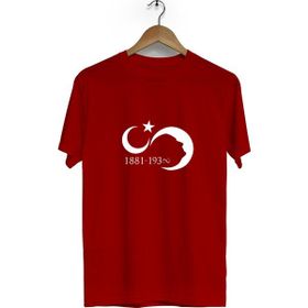 Hero Tasarım BLL1517 1881-1938 Bisiklet Yaka Kısa Kollu Bordo T-shirt