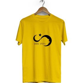 Hero Tasarım BLL1517 1881-1938 Bisiklet Yaka Kısa Kollu Sarı T-shirt