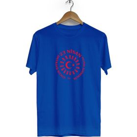 Hero Tasarım BLL1525 23 Nisan Bisiklet Yaka Kısa Kollu Lacivert T-shirt