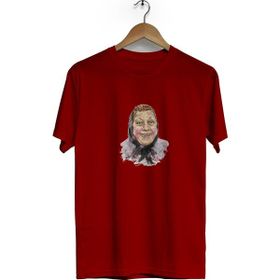 Hero Tasarım BLL153 Adile Naşit Bordo Bisiklet Yaka Kısa Kollu Unisex T-shirt
