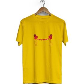 Hero Tasarım BLL1539 23 Nisan Bisiklet Yaka Kısa Kollu Sarı T-shirt