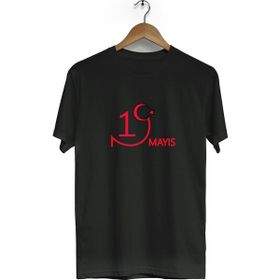 Hero Tasarım BLL1540 Siyah 19 Mayıs Bisiklet Yaka Kısa Kollu Erkek T-shirt