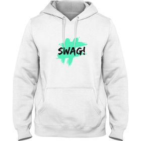 Hero Tasarım BLL1593 Beyaz Swag Ön Arka Baskılı Bisiklet Yaka Kısa Kollu Erkek T-shirt