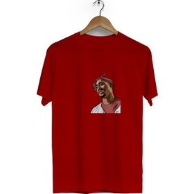 Hero Tasarım BLL1637 2Pac Bisiklet Yaka Kısa Kollu Bordo T-shirt