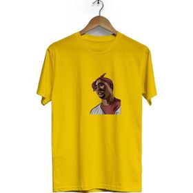 Hero Tasarım BLL1637 2Pac Bisiklet Yaka Kısa Kollu Sarı T-shirt