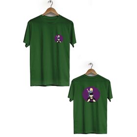 Hero Tasarım BLL1667 Haki Şehinşah Ön Arka Baskılı Bisiklet Yaka Kısa Kollu Erkek T-shirt