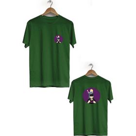 Hero Tasarım BLL1667 Haki Şehinşah Ön Arka Baskılı Bisiklet Yaka Kısa Kollu Erkek T-shirt