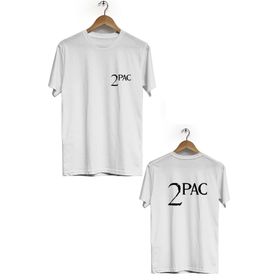 Hero Tasarım BLL1698 2Pac Bisiklet Yaka Kısa Kollu Beyaz T-shirt