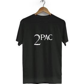 Hero Tasarım BLL1698 2Pac Bisiklet Yaka Kısa Kollu Siyah T-shirt