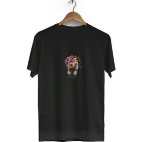 Hero Tasarım BLL1699 2Pac Bisiklet Yaka Kısa Kollu Siyah T-shirt