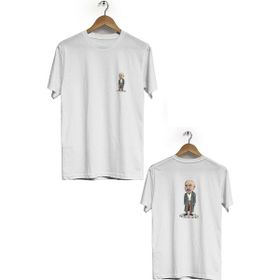 Hero Tasarım BLL170 Beyaz Eşkıya Şener Şen Ön Arka Baskılı Bisiklet Yaka Kısa Kollu Erkek T-shirt