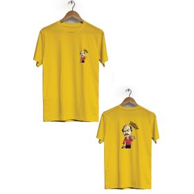 Hero Tasarım BLL171 Sarı Tüpçü Fikret Ön Arka Baskılı Erkek T-shirt