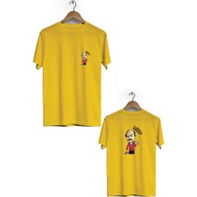 Hero Tasarım BLL171 Sarı Tüpçü Fikret Ön Arka Baskılı Erkek T-shirt
