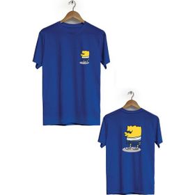 Hero Tasarım BLL1717 Lacivert Sunger Bob Ön Arka Baskılı Erkek T-shirt