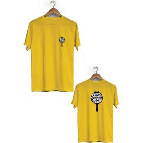 Hero Tasarım BLL1727 Sarı Pubg Winner Ön Arka Baskılı Erkek T-shirt