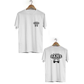 Hero Tasarım BLL1748 Beyaz Game Tournament Ön Arka Baskılı Bisiklet Yaka Kısa Kollu Erkek T-shirt