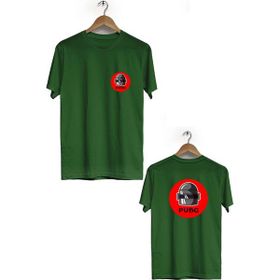 Hero Tasarım BLL1815 Haki Pubg Ön Arka Baskılı Bisiklet Yaka Erkek T-shirt