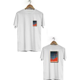 Hero Tasarım BLL1906 Beyaz To The Stars Ön Arka Baskılı Erkek T-shirt
