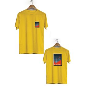 Hero Tasarım BLL1906 Sarı To The Stars Ön Arka Baskılı Erkek T-shirt