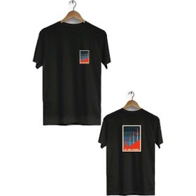 Hero Tasarım BLL1906 Siyah To The Stars Ön Arka Baskılı Erkek T-shirt