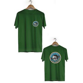 Hero Tasarım BLL1909 Haki The Universe Ön Arka Baskılı Erkek T-shirt