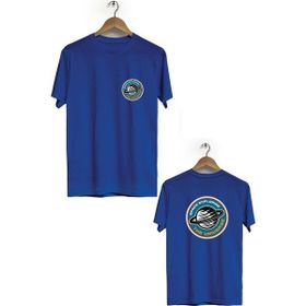 Hero Tasarım BLL1909 Lacivert The Universe Ön Arka Baskılı Erkek T-shirt