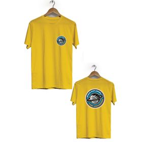 Hero Tasarım BLL1909 Sarı The Universe Ön Arka Baskılı Erkek T-shirt