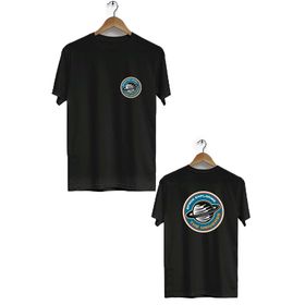 Hero Tasarım BLL1909 Siyah The Universe Ön Arka Baskılı Erkek T-shirt