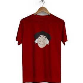 Hero Tasarım BLL194 Ali Şen Bordo Yeşilçam Bisiklet Yaka Kısa Kollu Unisex T-shirt