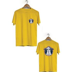 Hero Tasarım BLL1972 Sarı Ufo Ön Arka Baskılı Erkek T-shirt